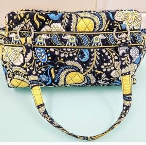 Vera Bradley Floral Bag in Blue and Yellow